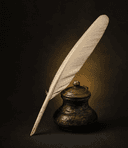 Plume d'oie et encrier