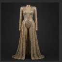 Lamé stage outfit
