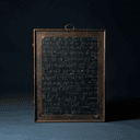Tableau noir couvert d'équations