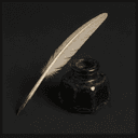 Plume d'oie et encrier