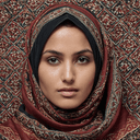 Le foulard coloré (hijab)