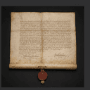 Contrat ou parchemin signé
