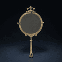 Miroir de bronze rond