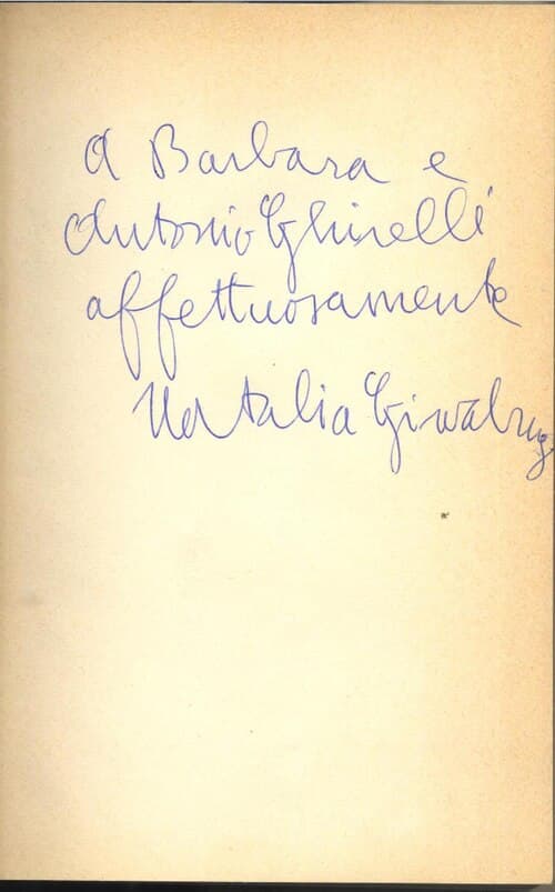 Autografo di Natalia Ginzburg (Biblioteca italiana delle donne di Bologna)