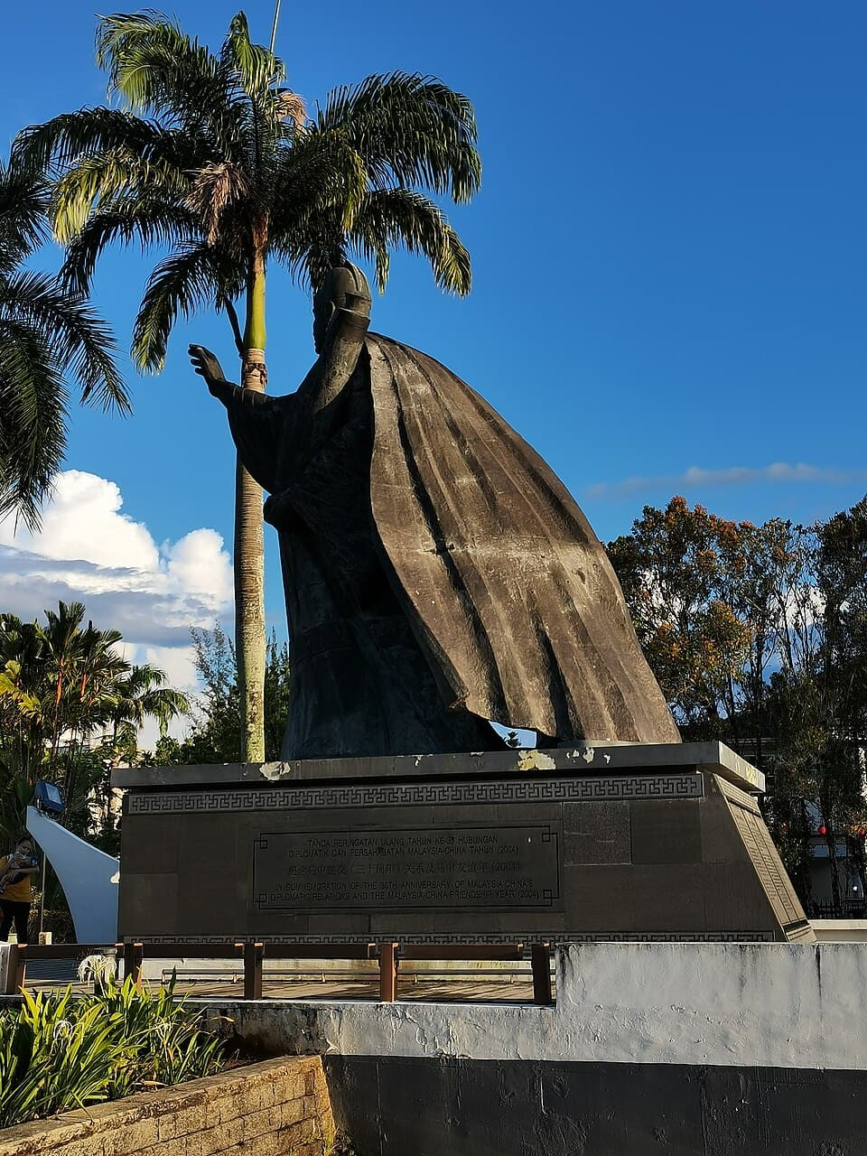 Zheng He at Building at Malaysia China Friendship Park Kuching