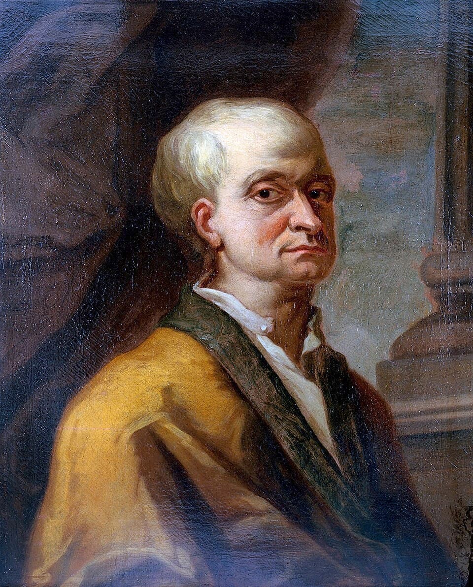 Sir Isaac Newton (1642-1727). Oil painting by a follower of