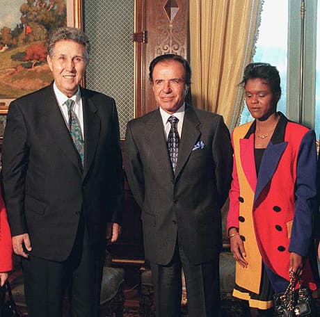 Ahmed Ben Bella and Carlos Menem
