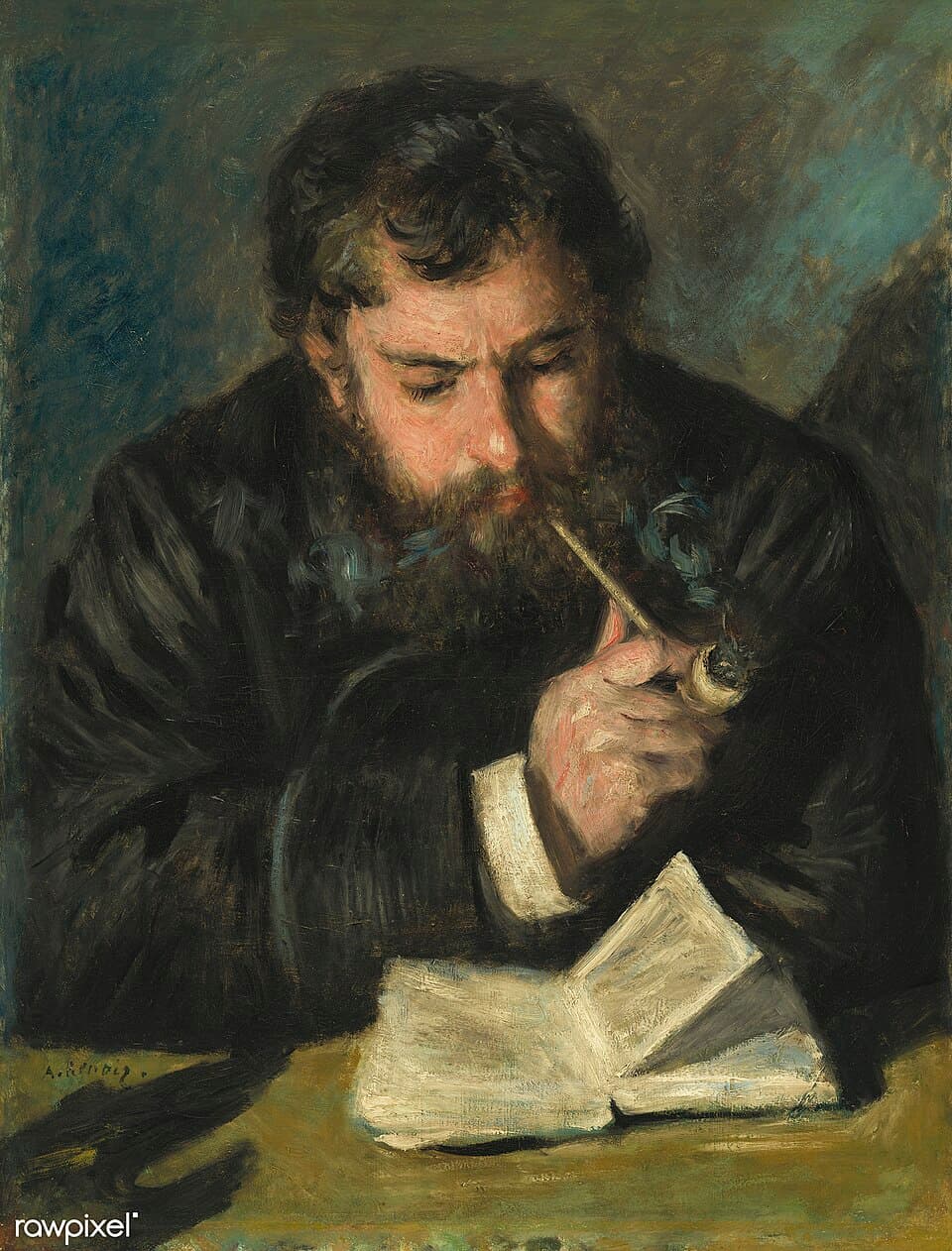 Monet portrait painting of Auguste Renoir (46785474361)