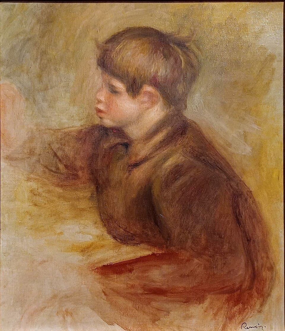 'Portrait of Claude Renoir Painting' (1910) by Pierre-Auguste Renoir - Museo Soumaya - Mexico 2024
