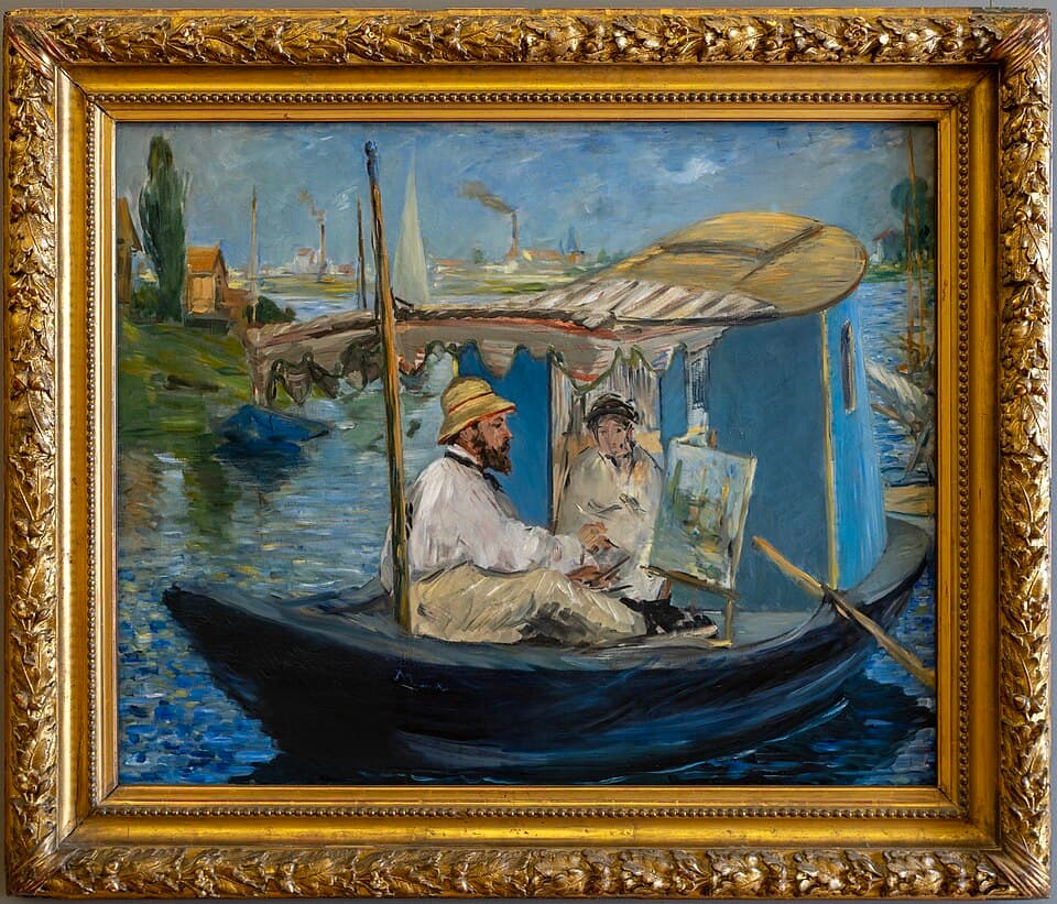Claude Monet Painting in his Studio - Édouard Manet