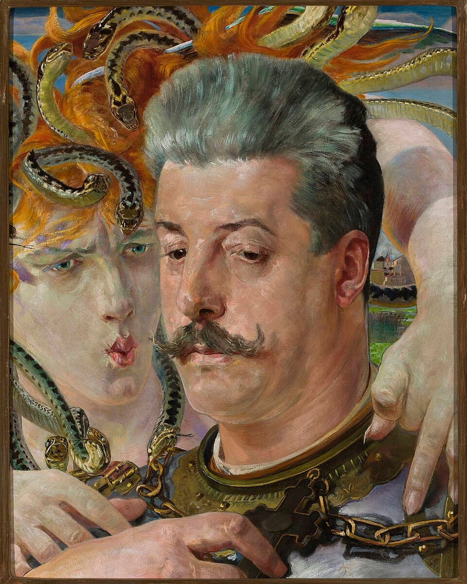 Portrait of Tadeusz Błotnicki with medusa title QS:P1476,en:"Portrait of Tadeusz Błotnicki with medusa "label QS:Len,"Portrait of Tadeusz Błotnicki with medusa "label QS:Lja,"タデウシュ・ブウォトニツキとメデューサの肖像"l