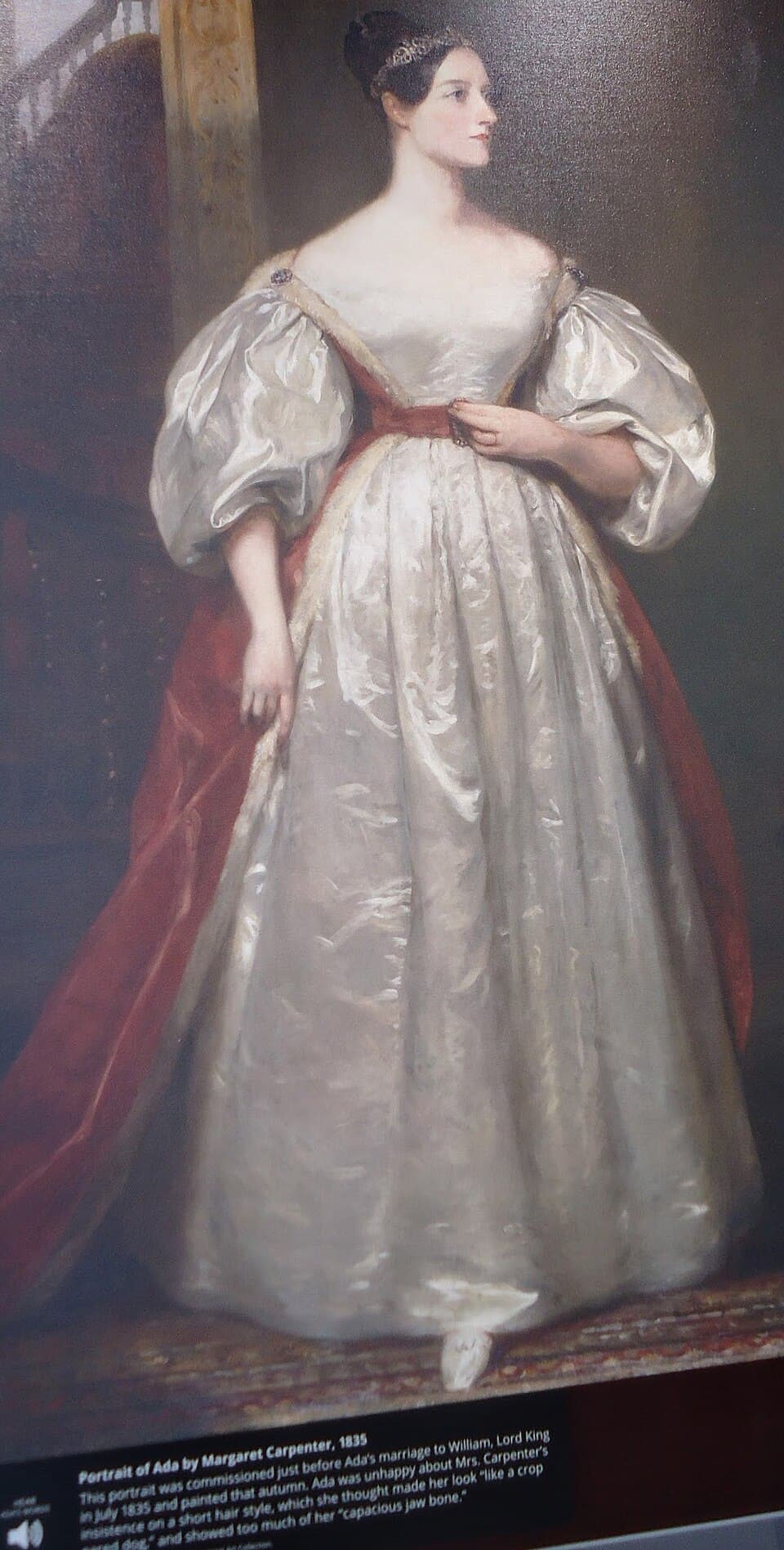 Painting of Ada, countess of Lovelace, at the Computer History Museum