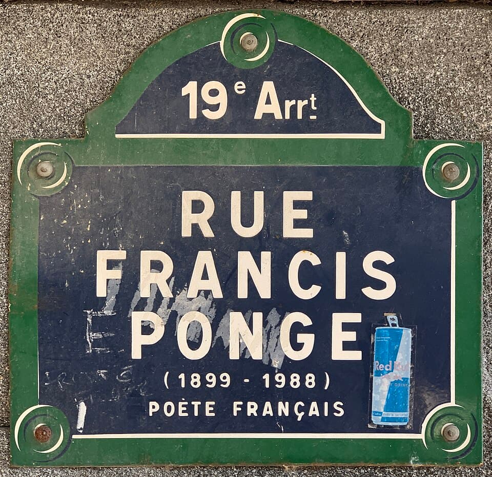 Plaque Rue Francis Ponge - Paris XIX (FR75) - 2021-07-22 - 1