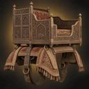 Selle d'éléphant de guerre (howdah)