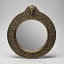 Miroir en bronze à manche hathorique