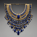 Pectoral en or et lapis-lazuli