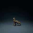 Statuette de chat en bronze