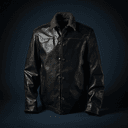 Blouson de cuir noir