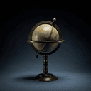 Globe céleste et instruments d'astronomie