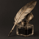 Plume et encrier de traductrice