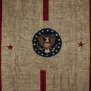 Drapeau américain emporté en mission