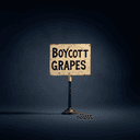 Panneau 'Boycott Grapes'
