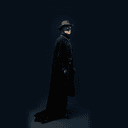 Costume de Zorro (cape et masque noirs)
