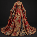 Robe de haute couture d'inspiration impériale
