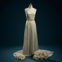 Robe de soirée et gardénias blancs