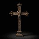 Croix chrétienne et images religieuses