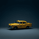 Voiture-taxi transformée en studio
