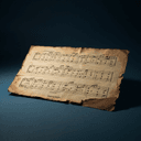 Partition musicale manuscrite en notation indienne