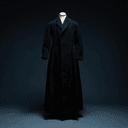 Robe de chambre en laine sombre
