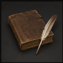 Manuscrit et plume d'oie