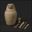 Vase canope et équipement funéraire