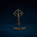 Chapelet et croix chrétiens