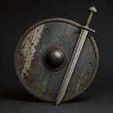 Bouclier et épée vikings