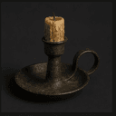 Chandelier et bougie de suif