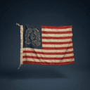 Drapeau américain brodé par Josephine Peary