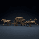 Diligence et attelage à six chevaux