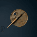 Palette de peintre et pinceaux