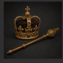 Couronne et sceptre (symboles du pouvoir absolue)