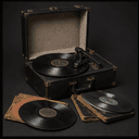 Tourne-disque et vinyles de gospel