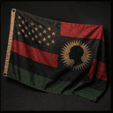 Drapeau américain avec symbolique afro-américaine