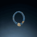 Perles bleues et cristal
