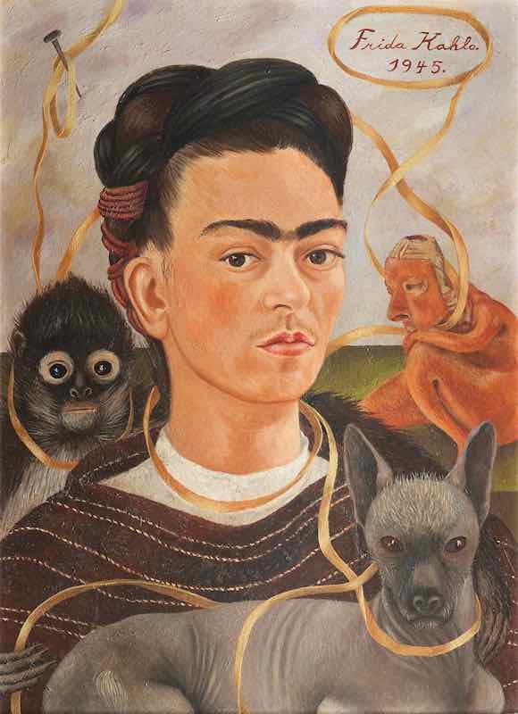 Autorretrato con Changuito, Frida, Museo Dolores Olmedo
