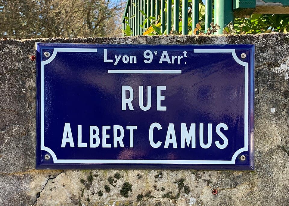 Rue Albert Camus (Lyon) - panneau de rue