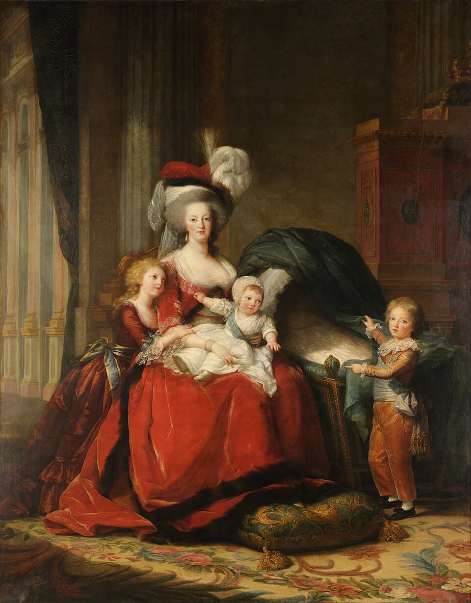 French: Marie-Antoinette de Lorraine-Habsbourg, reine de France et ses enfantsMarie-Antoinette de Lorraine-Habsbourg, Queen of France, and her childrentitle QS:P1476,fr:"Marie-Antoinette de Lorraine