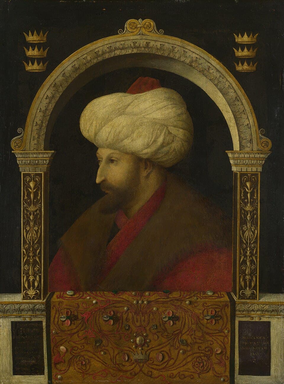 The Sultan Mehmet II title QS:P1476,en:"The Sultan Mehmet II "label QS:Len,"The Sultan Mehmet II "label QS:Lit,"Ritratto del sultano Mehmet II"label QS:Lfr,"Le Sultan Mehmet II"label QS:Lar,"بورتريه